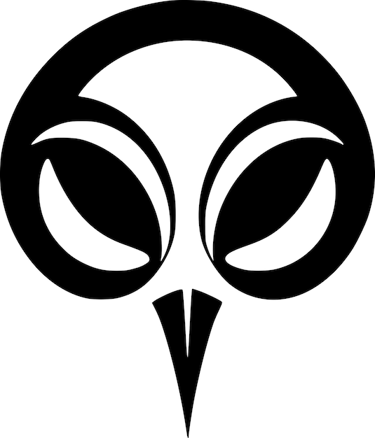 Vector alien minimalist and flat logo vector illustration
