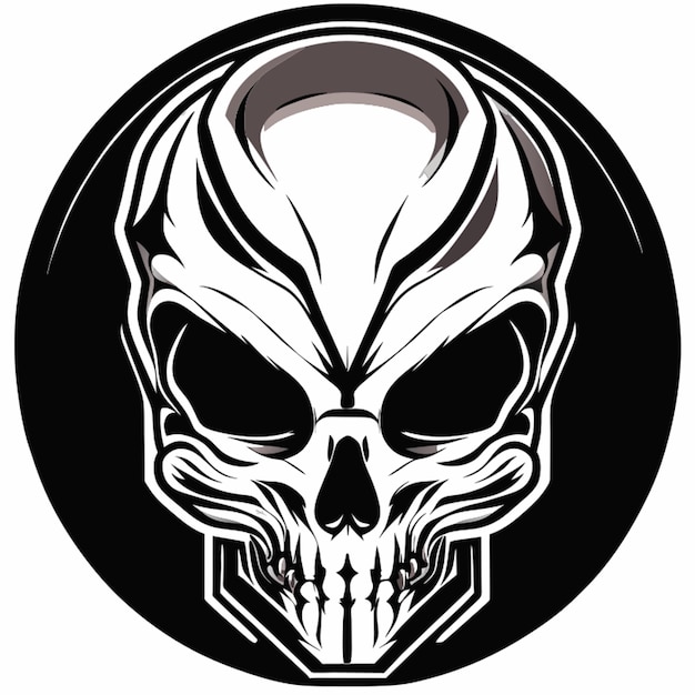 alien skull vector illustration