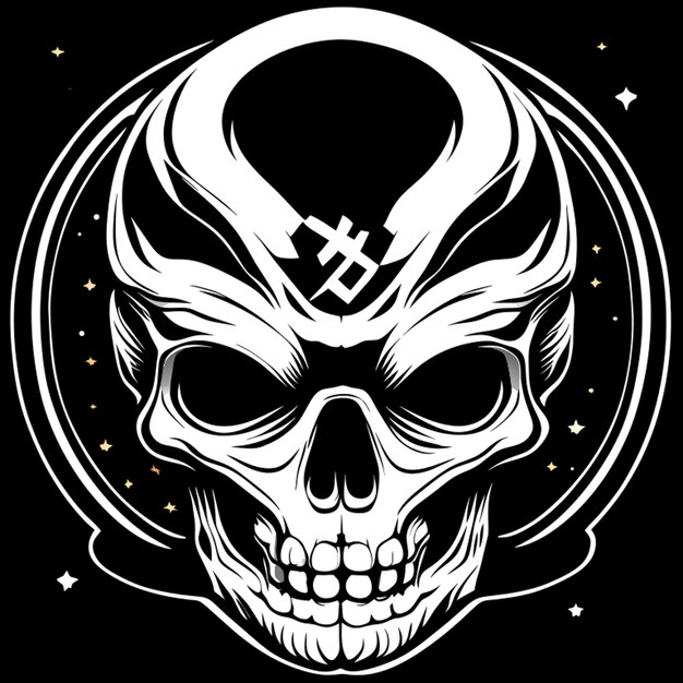 alien skull vector illustration