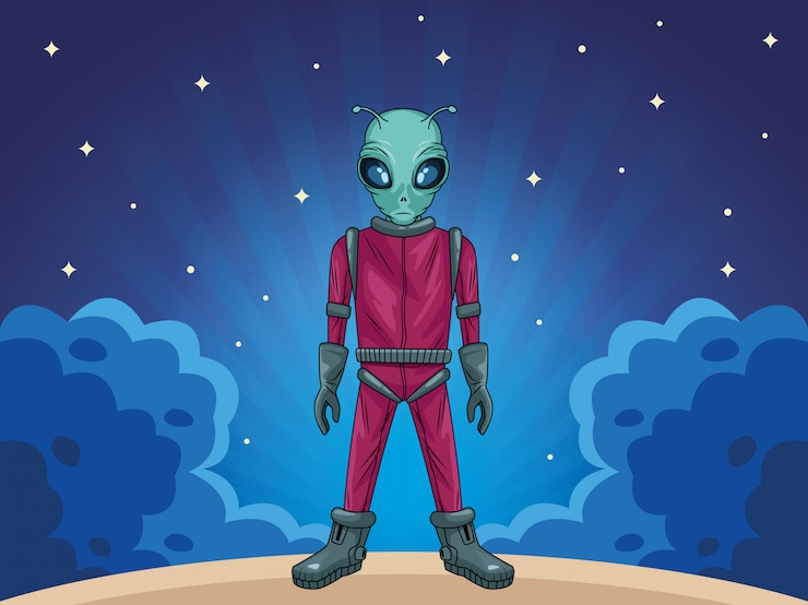 Vector 宇宙人の宇宙人キャライラスト