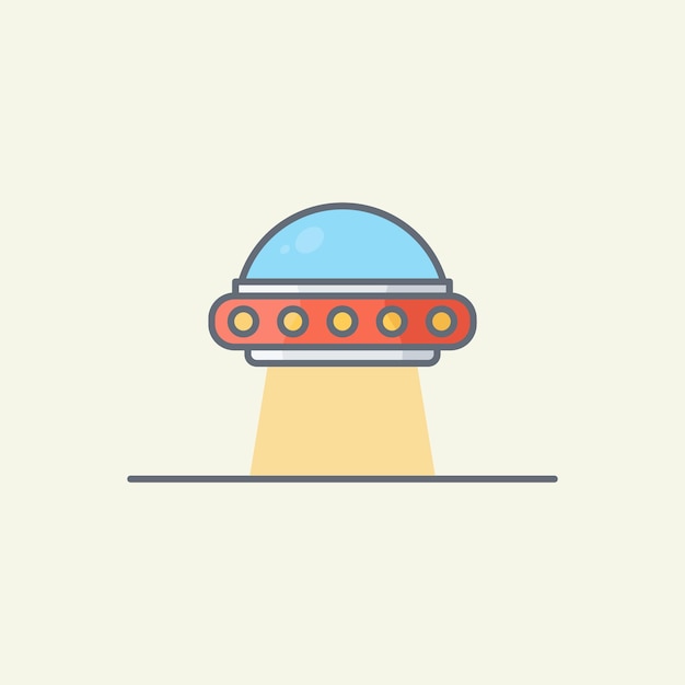 Alien spaceship vector illustration