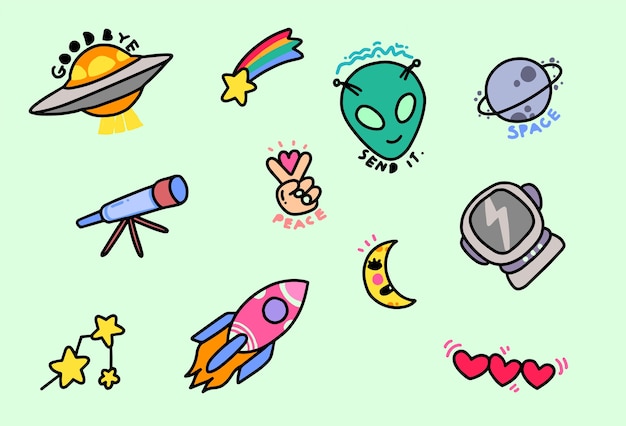 Alien stickers