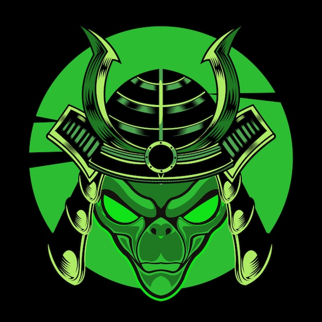 Vector alien warrior illustration