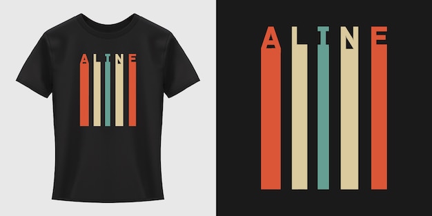 Aline tipografia t-shirt design