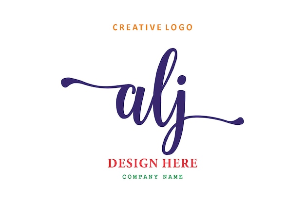 ALJ lettering logo is simple easy to understand and authoritative