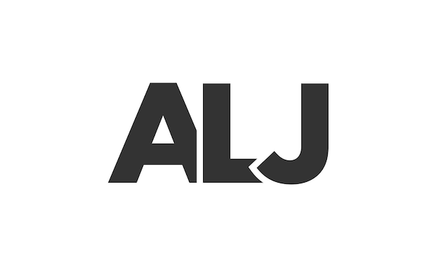 ALJ logo design template with strong and modern bold text Initial based vector logotype featuring simple and minimal typography Trendy company identity