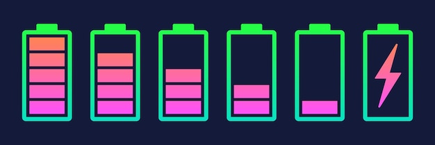 Alkaline batterij set icoon in platte stijl Verschillende grootte accumulator vector illustratie op geïsoleerde achtergrond Accumulator opladen teken bedrijfsconcept
