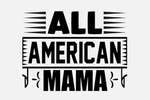 Логотип All American Mama на белом фоне