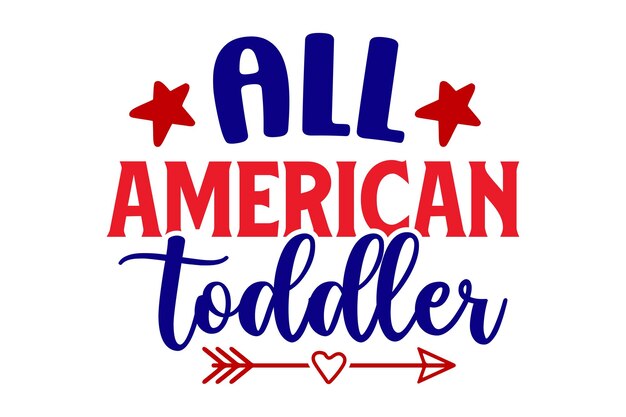 Vector all american toddler