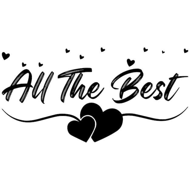 All the best beautiful greeting card poster calligraphy black text word star fireworks hand drawn