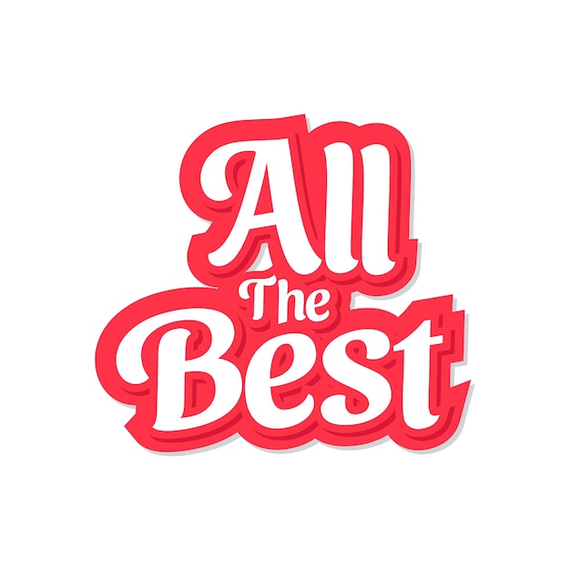 All the best vector lettering isolated