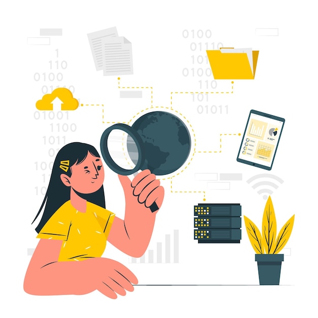 all the data concept illustration