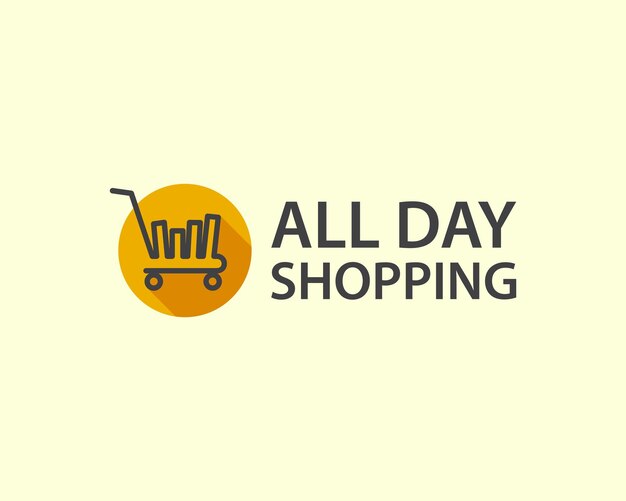 All day Shopping cart logo design