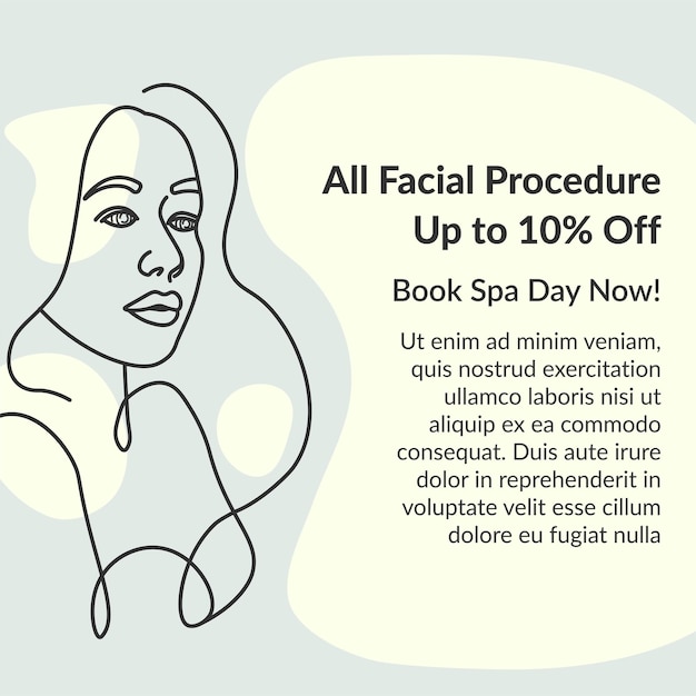 All facial procedure up to  percent off price