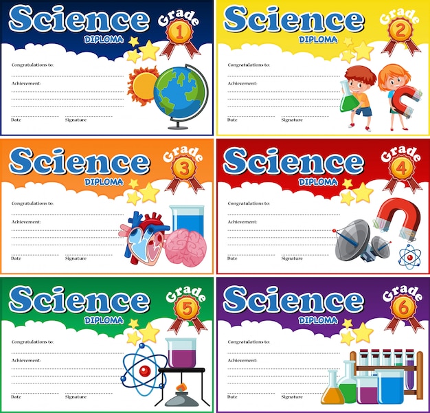 All grade science diploma template