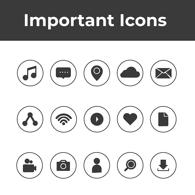 All Important Icons for Various Uses