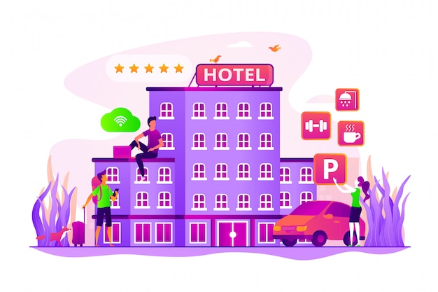 All-inclusive hotel concept.