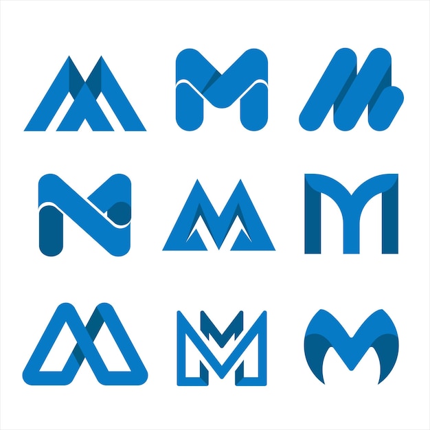 Vector all m letter logo mark or icon