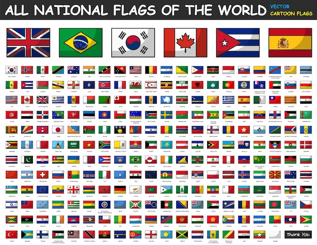 Vector all national flags of the world