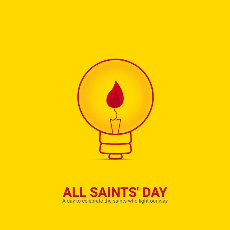 वेक्टर all saints day banner background saints day creative for social media post 3d illustration