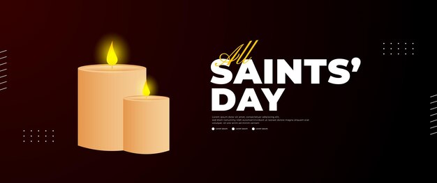 All Saints Day banner design suitable for religious activities