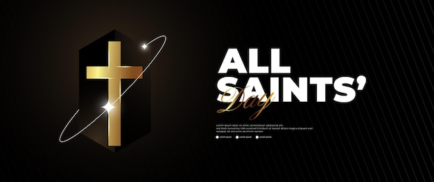 All Saints Day banner design suitable for religious activities