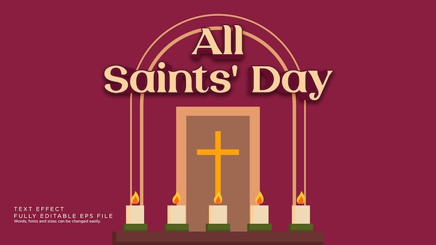 All saints' day text effect font type
