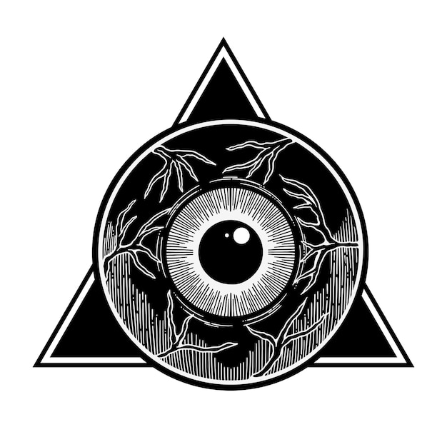 Vector all seeing eye black