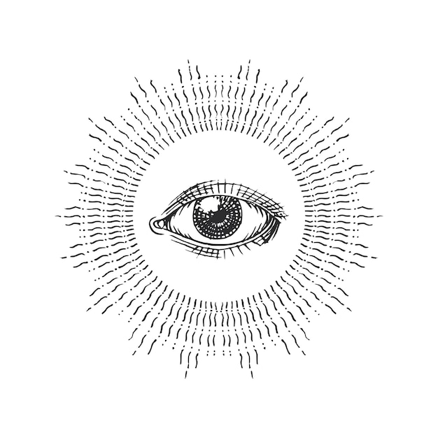 Vector all seeing eye eye of providence illustration