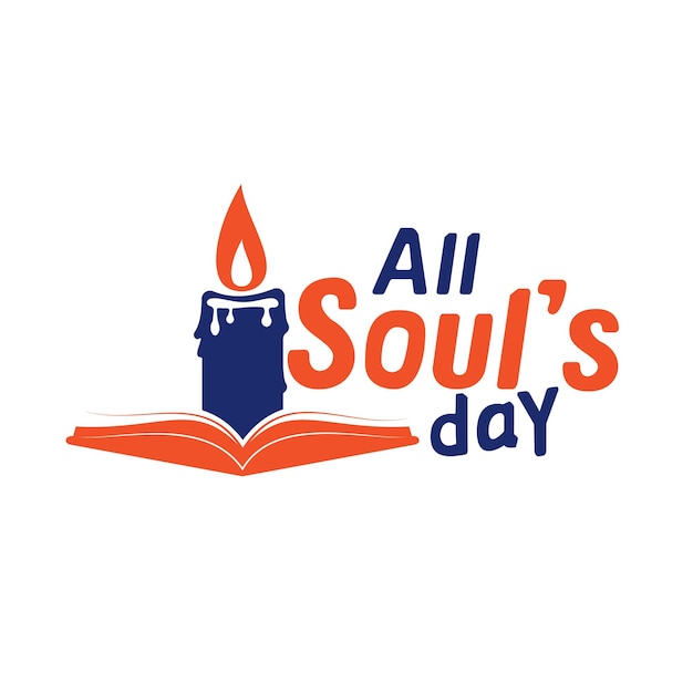 All souls day type vector design