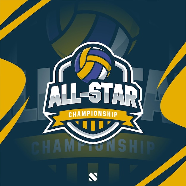 Concetto di logo moderno del campionato all stars