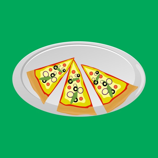 Vettore design vettoriale per pizza preferito di tutti i tempi