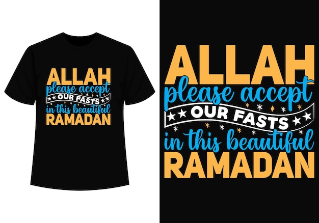 Vector allah please accept our fast tshirt design