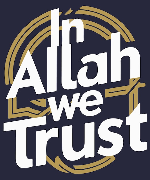 Vector in allah we trust