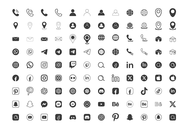 Vector alle iconen die je nodig hebt.