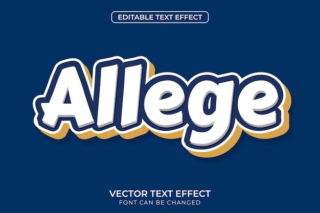 Vector allege text effect