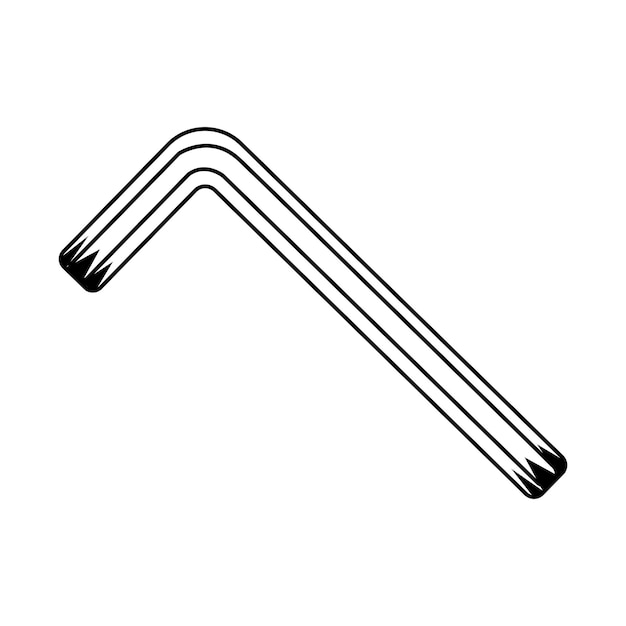 アレン・キー・アイコン・ロゴのベクトルデザインテンプレート