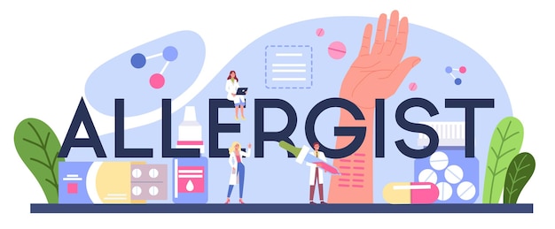 Allergist typographic header