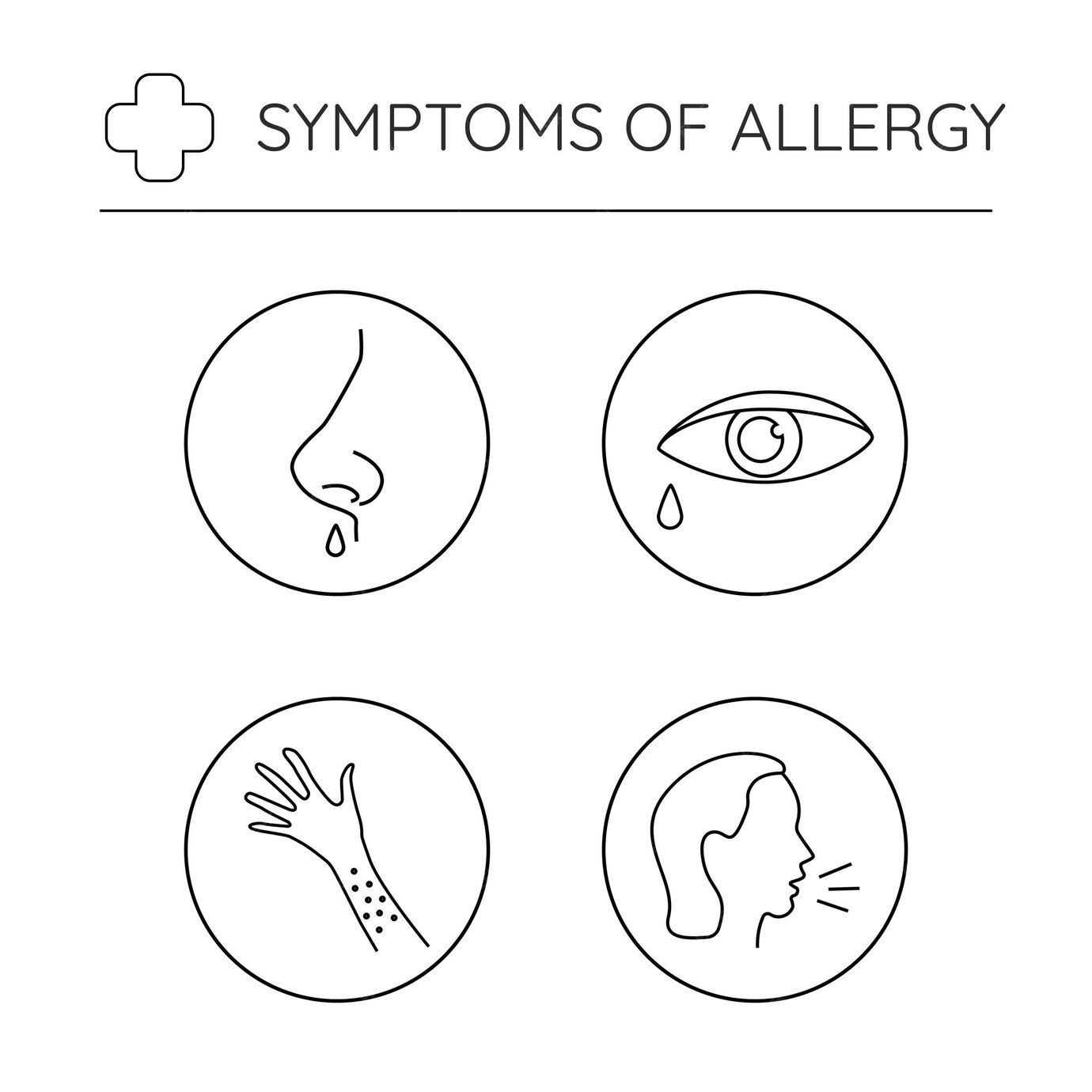 premium-vector-allergy-symptoms-line-icons