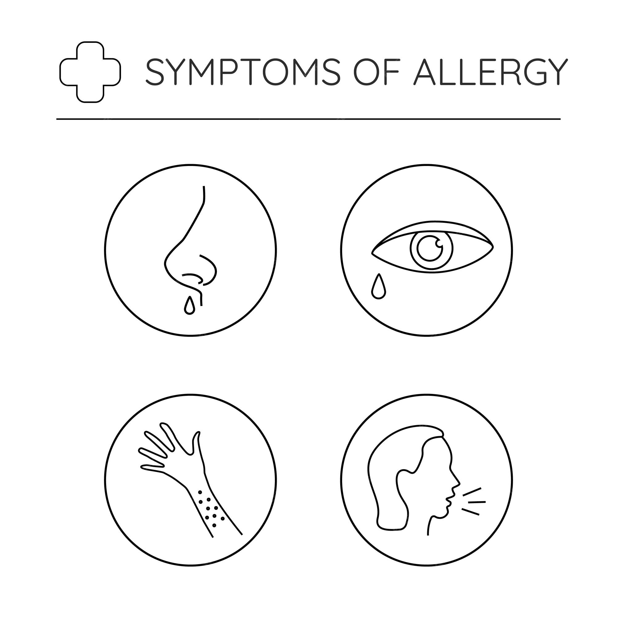 Premium Vector Allergy Symptoms Line Icons premium-vector-allergy-symptoms-line-icons