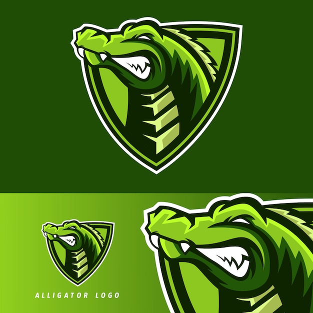 Vector alligator esport gaming mascot emblem