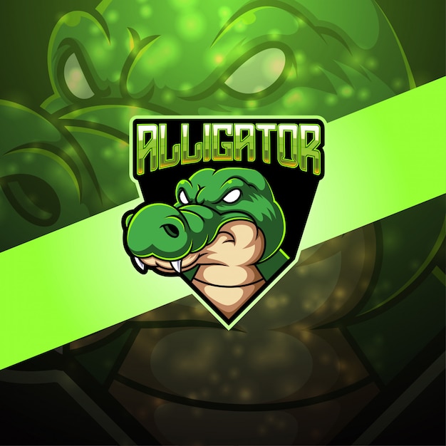 Alligator esport mascot logo