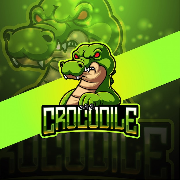 Vector alligator esport mascot logo