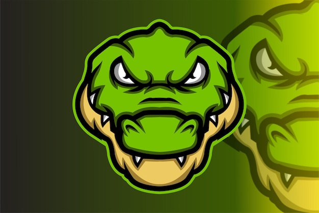 Дизайн логотипа головы аллигатора