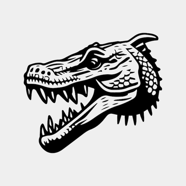 Alligator hoofd vector logo mascotte ontwerp