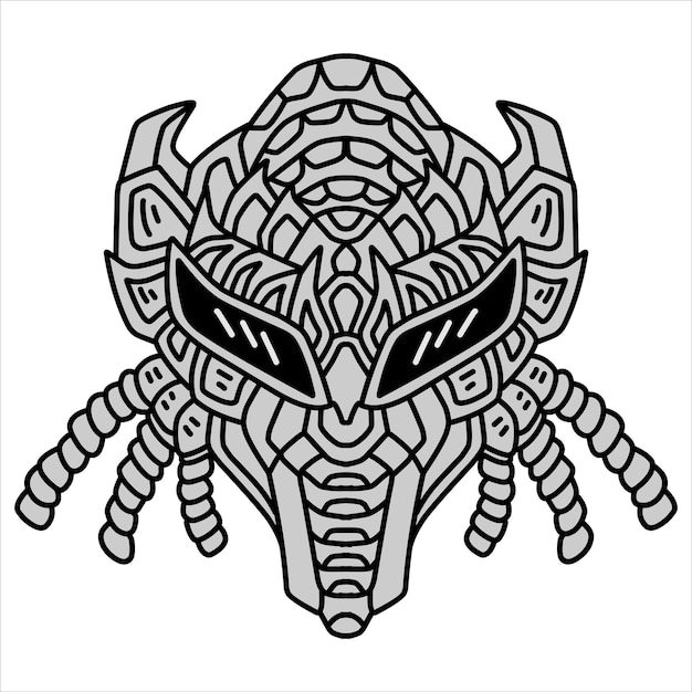 Design del logo della maschera di alligatore