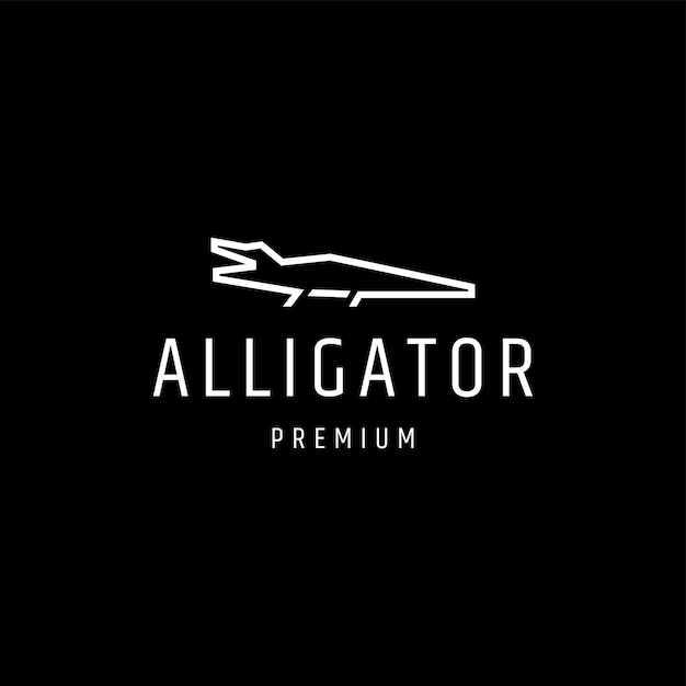 Alligator overzicht logo pictogram ontwerpsjabloon