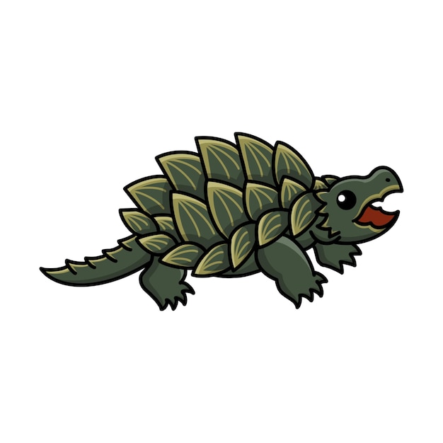 Vector alligator snapping turtle vector illustration