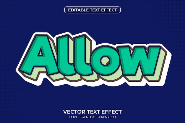 Allow editable Text effect