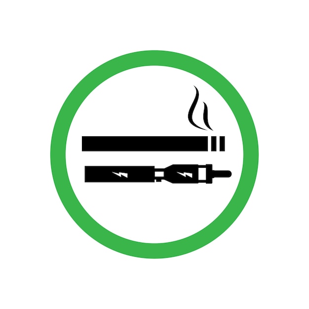 Vector allowed smoking allowed vaping sign vector